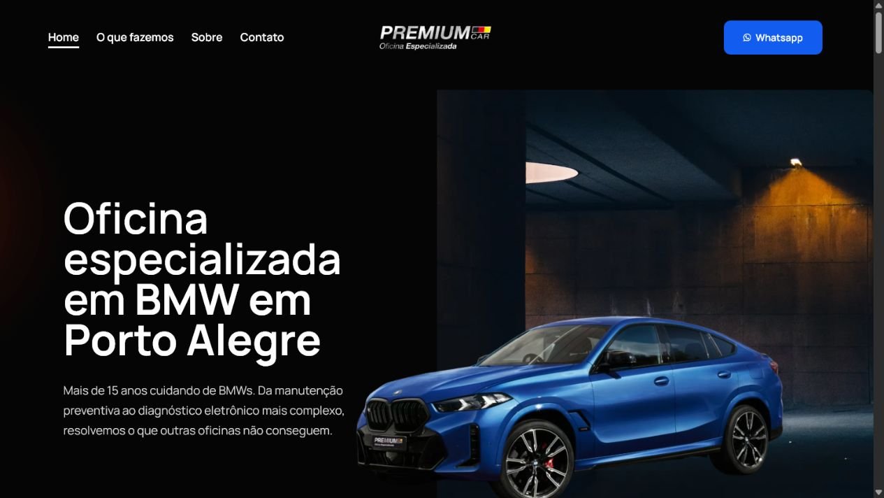 Página publicada da oficina Premium Car POA